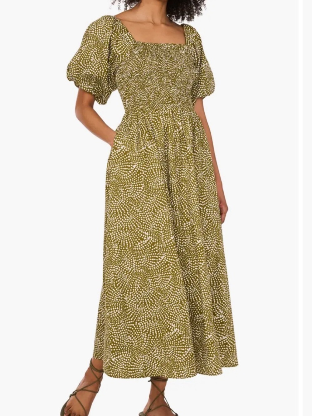 Print Puff Sleeve Maxi Dress
1.STATE